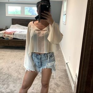 Bohemian Long Sleeve Top Size Small